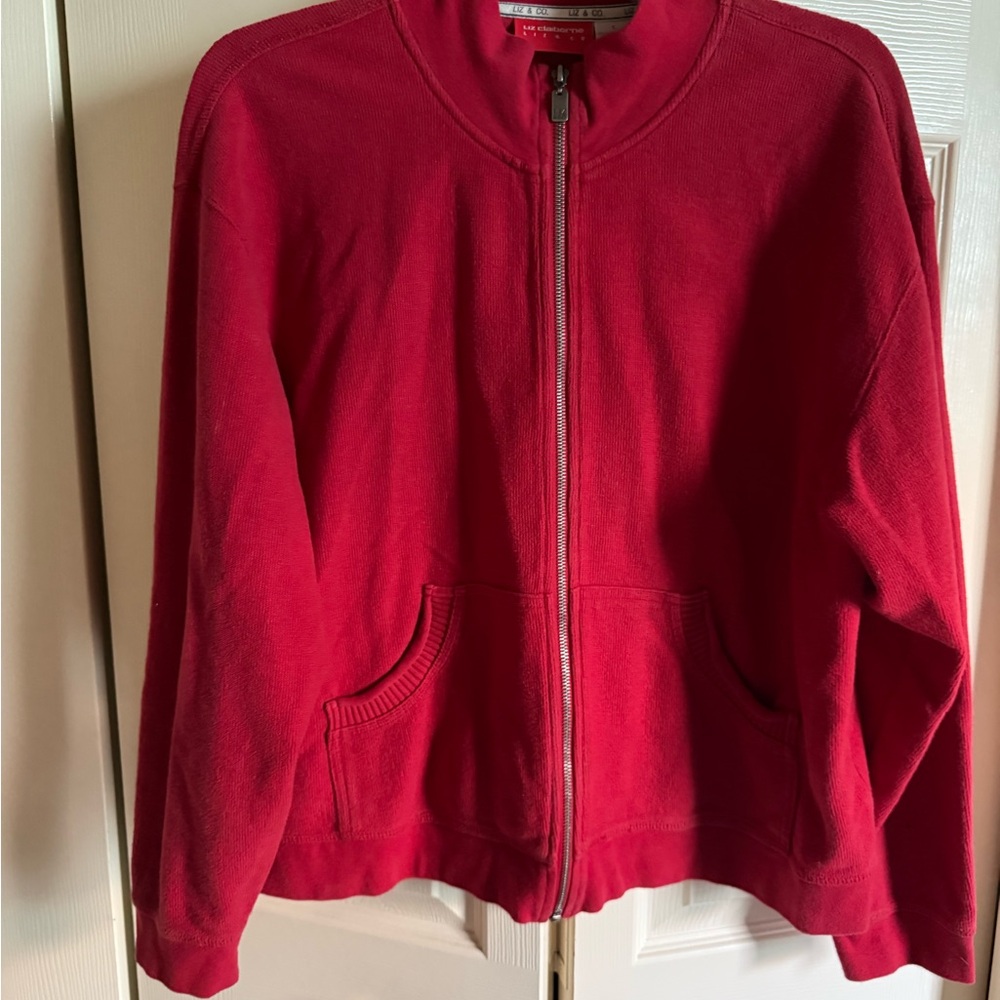 Liz Claiborne Women's Bold Red Bomber Jacket